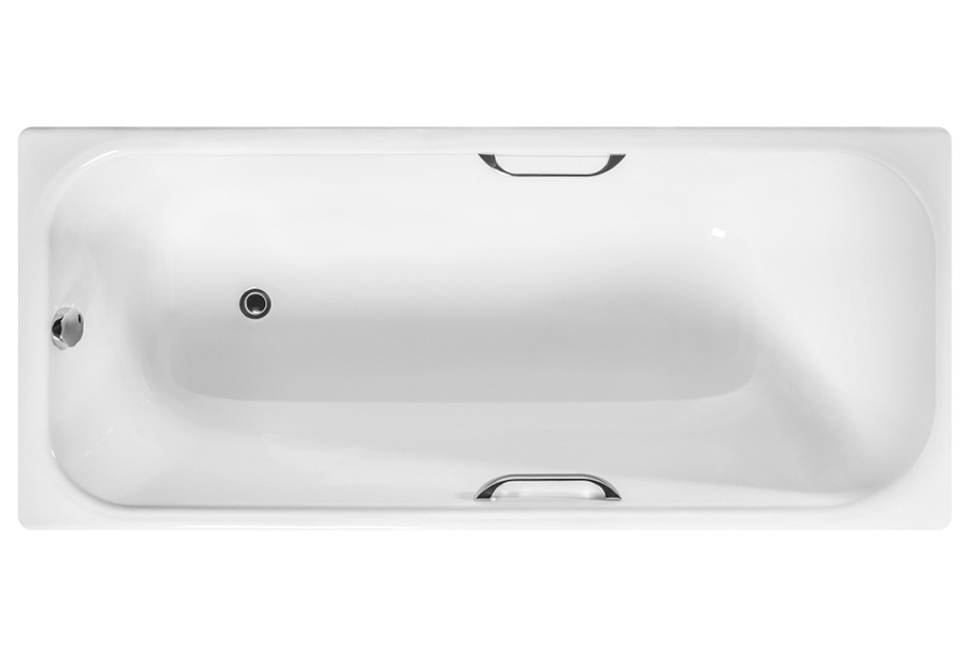 Ванна чугунная Wotte Start 170x75 прямоугольная с отверстиями для ручек Start 1700x750UR